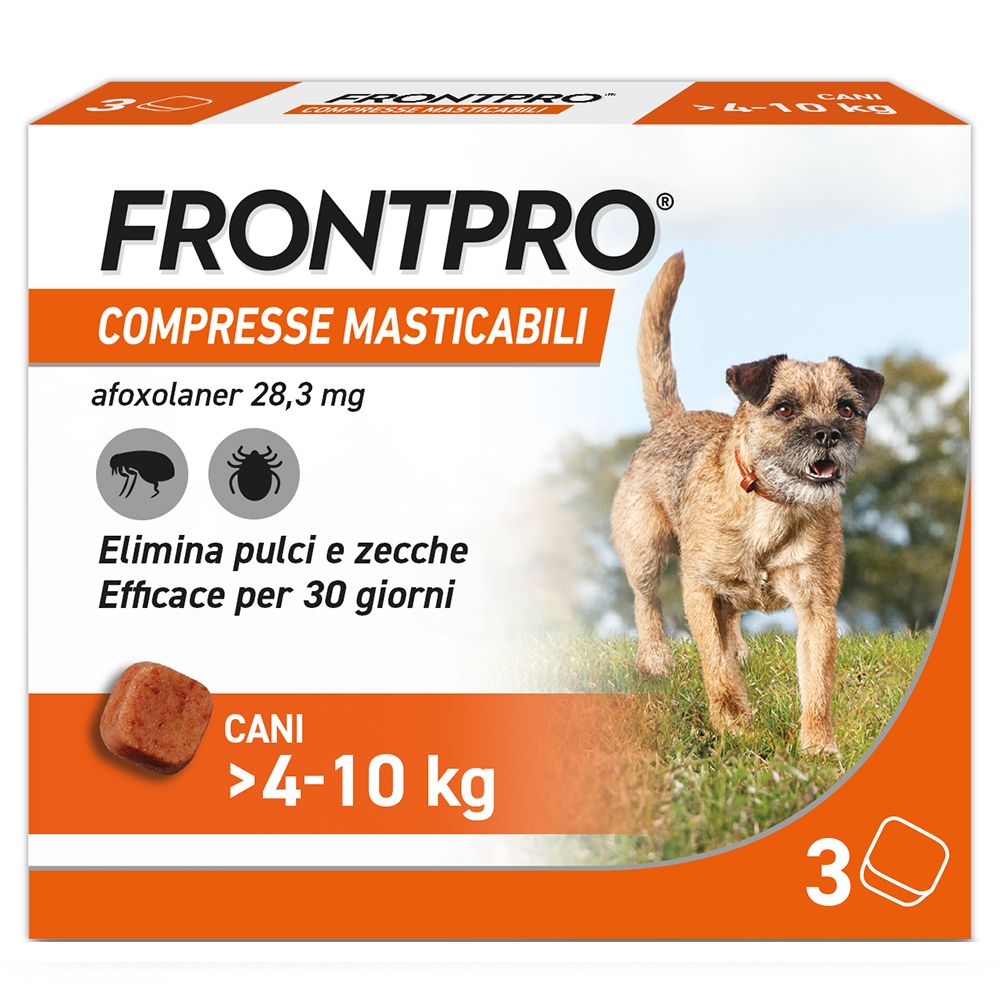 Frontpro Cani >4-10 kg - 3 Compresse Masticabili Frontpro Cani >4-10 kg - 3 Compresse Masticabili